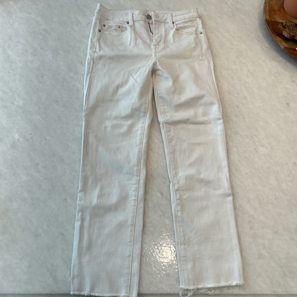 pistola Charlie crop straight white jeans